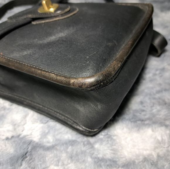 Vintage 80s Coach Murphy black leather crossbody bag mini - Picture 11 of 14
